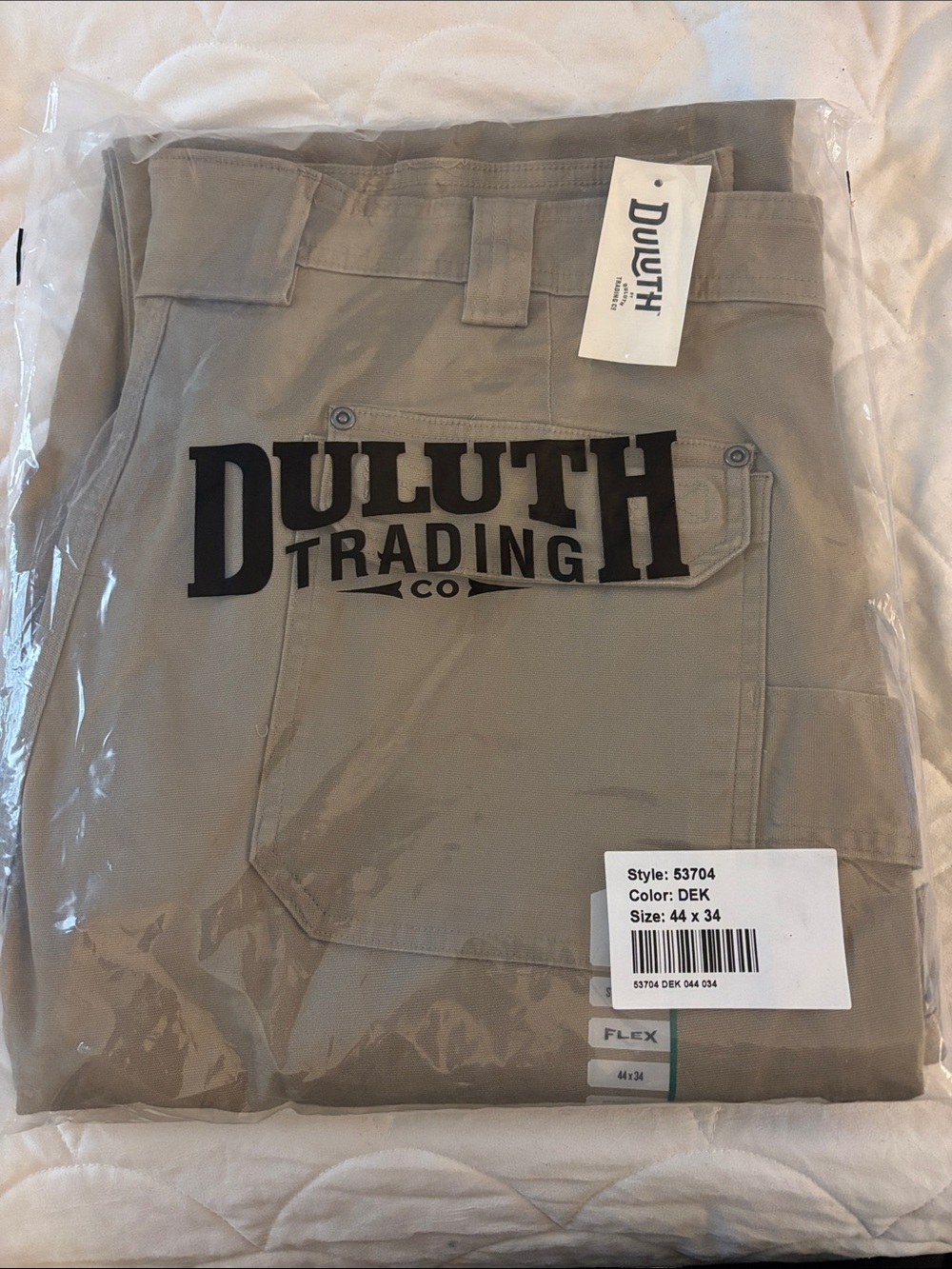 Duluth Trading Co Men’s Cargo Pants — Khaki/Tan